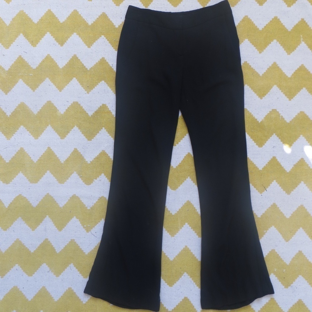 Theory Black Flowy Wool Blend Trouser Dress Pants, Size 0 🔴